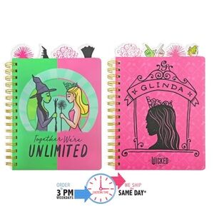 Wicked movie journal set Elphaba and Glinda NEW